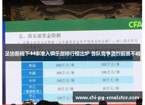 足协新规下44家准入俱乐部排行榜出炉 各队竞争激烈前景不明 足协新规下44家准入俱乐部排行榜出炉 各队竞争激烈前景不明